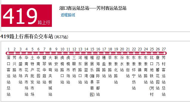 佛山公交419路