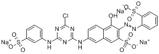 7-[[4-氯-6-[（3-磺基苯基）氨基]-1,3,5-三嗪-2-基]氨基]-4-羥基-3-[（2-磺基苯基）偶氮]-2-萘磺酸三鈉鹽