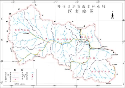 南木林業局區劃圖