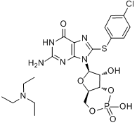 8-（4-氯苯基硫代）鳥苷-3,5-環單磷酸三乙基胺鹽