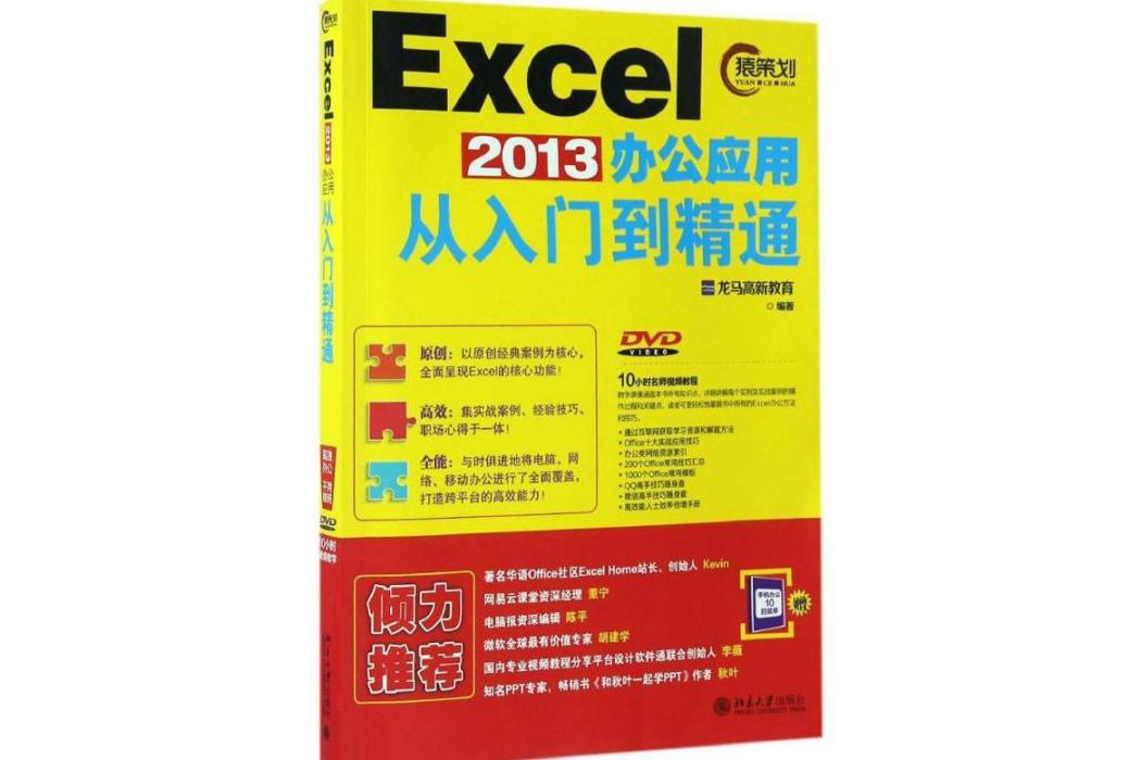 Excel2013辦公套用從入門到精通(2016年北京大學出版社出版的圖書)