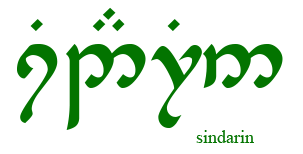 Sindarin(written in Quenya&#39;s mode)
