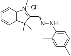 1,3,3-三甲基-2-[[甲基（4-甲基苯基）亞肼基]甲基]-3H-吲哚翁氯化物