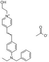 4-[2-[4-[乙基（苯基甲基）氨基]苯基]乙烯基]-1-（2-羥乙基）吡啶翁乙酸鹽