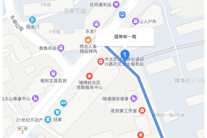 錯埠嶺一路