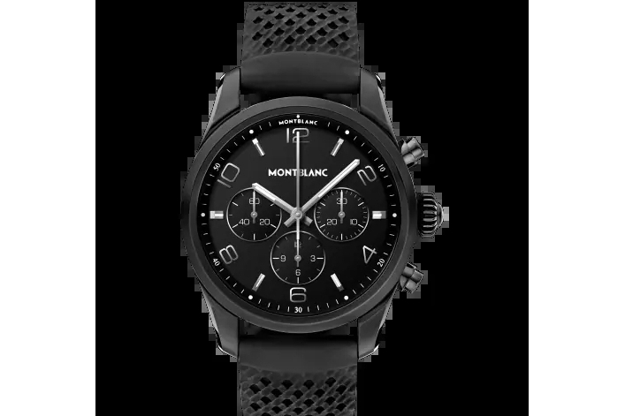 萬寶龍獨立通話智慧型腕錶 SUMMIT 2+精鋼橡膠款