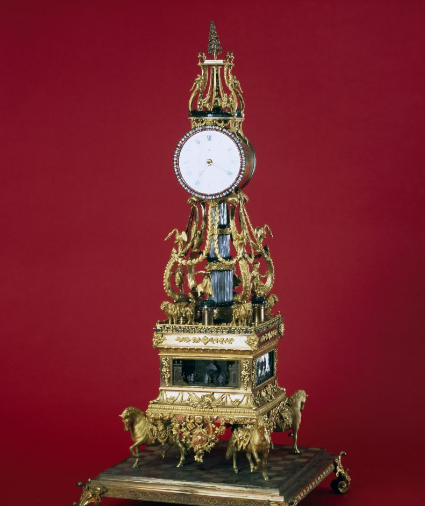 18世紀銅鍍金四馬馱水法轉花鐘