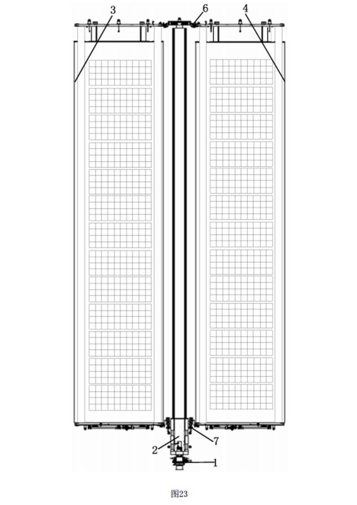 一種伸展機構支撐雙邊陣的大面積柔性太陽電池翼