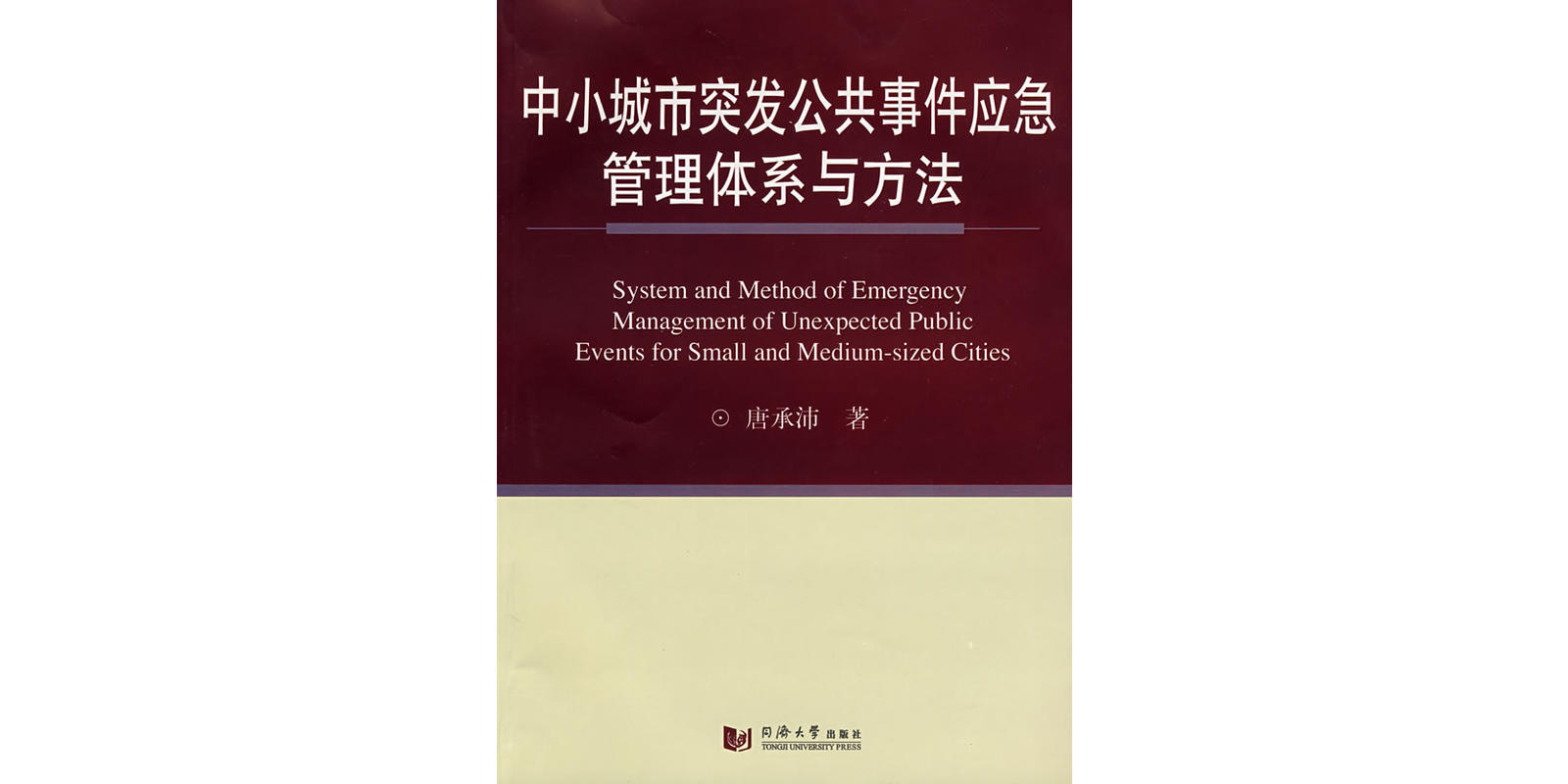 中小城市突發公共事件應急管理體系與方法