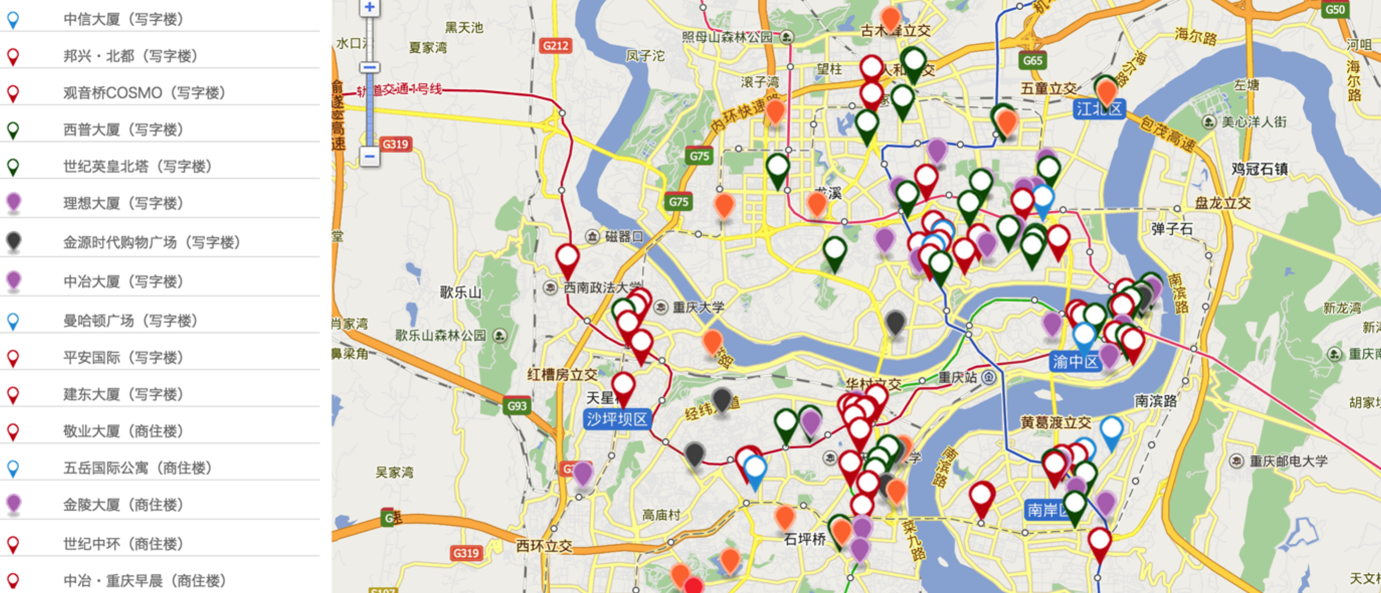 點標記地圖：將客戶、行銷渠道標註在地圖上