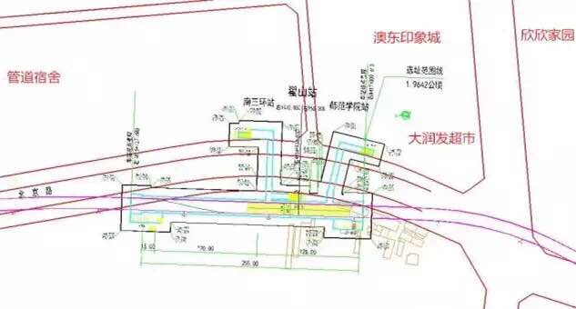 翟山站位置及結構