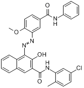 N-（5-氯-2-甲基苯基）-3-羥基-4-[[2-甲氧基-5-[（苯基氨基）羰基]苯基]偶氮]萘-2-甲醯胺