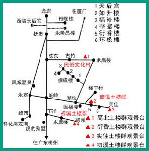 永定客家土樓地圖