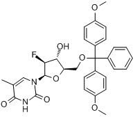 1-[5-O-[二（4-甲氧基苯基）苯甲基]-2-脫氧-2-氟-beta-D-阿拉伯呋喃糖基]-5-甲基-2,4(1H,3H)-嘧啶二酮