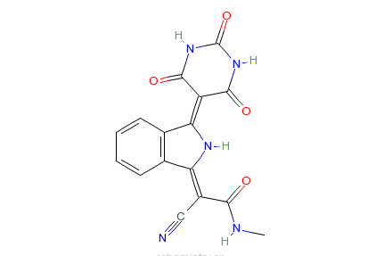 2-氰基-2-[2,3-二氫-3-(四氫-2,4,6-三氧代-5-(2H)嘧啶基亞基]-1H-異吲哚亞基]-N-甲基-乙醯胺