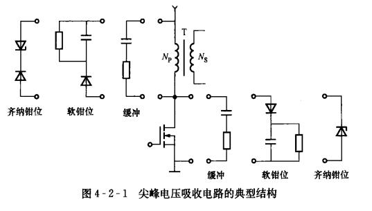 尖峰電壓吸收電路的典型結構