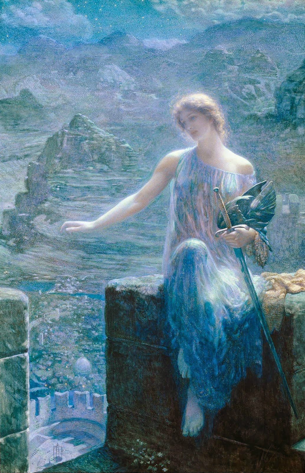 The Valkyrie&#39;s Vigil 守夜的女武神(1906)