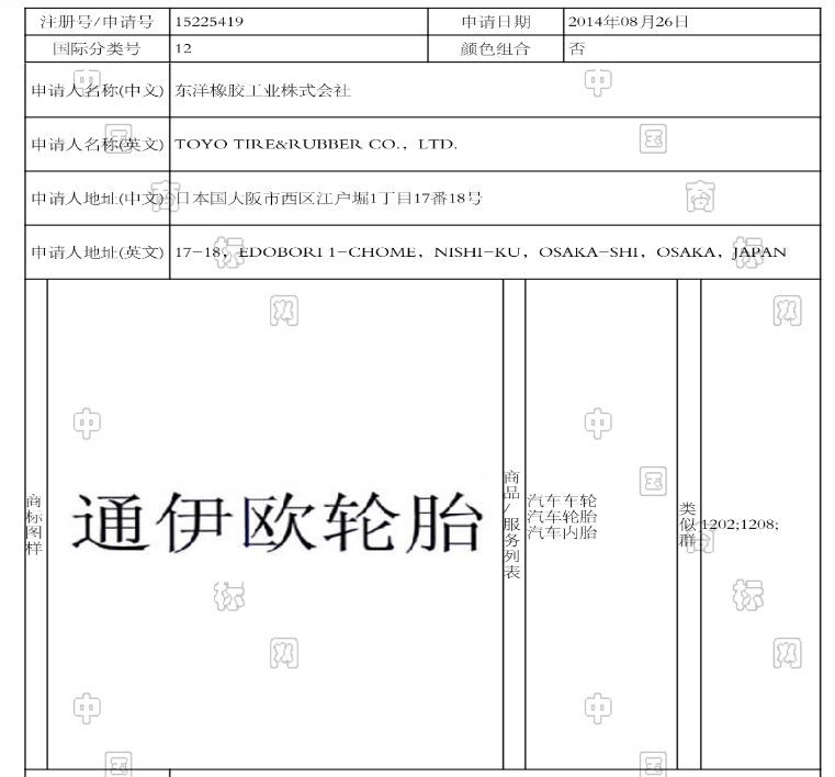 商標備案信息