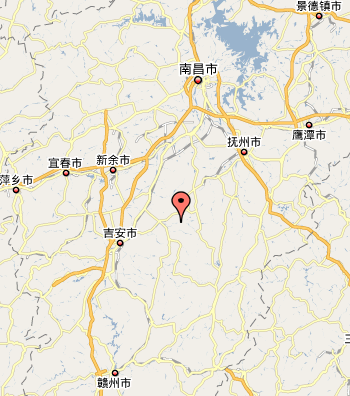 牛田鎮在江西省的位置