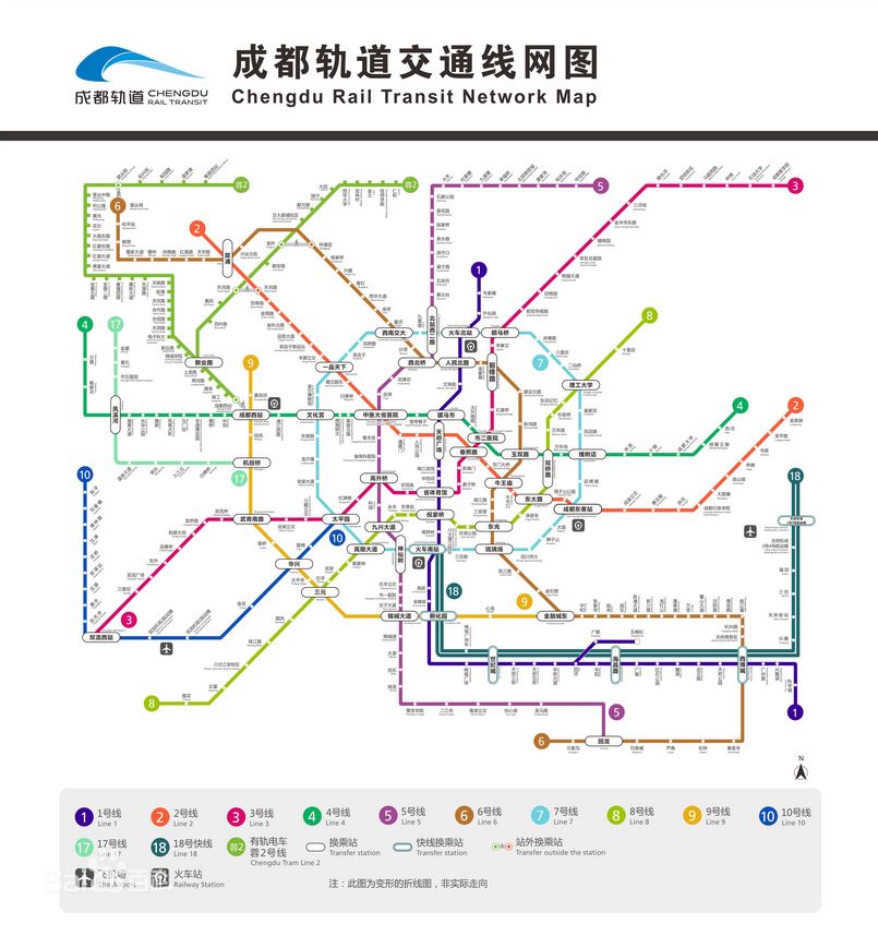 成都捷運線路圖