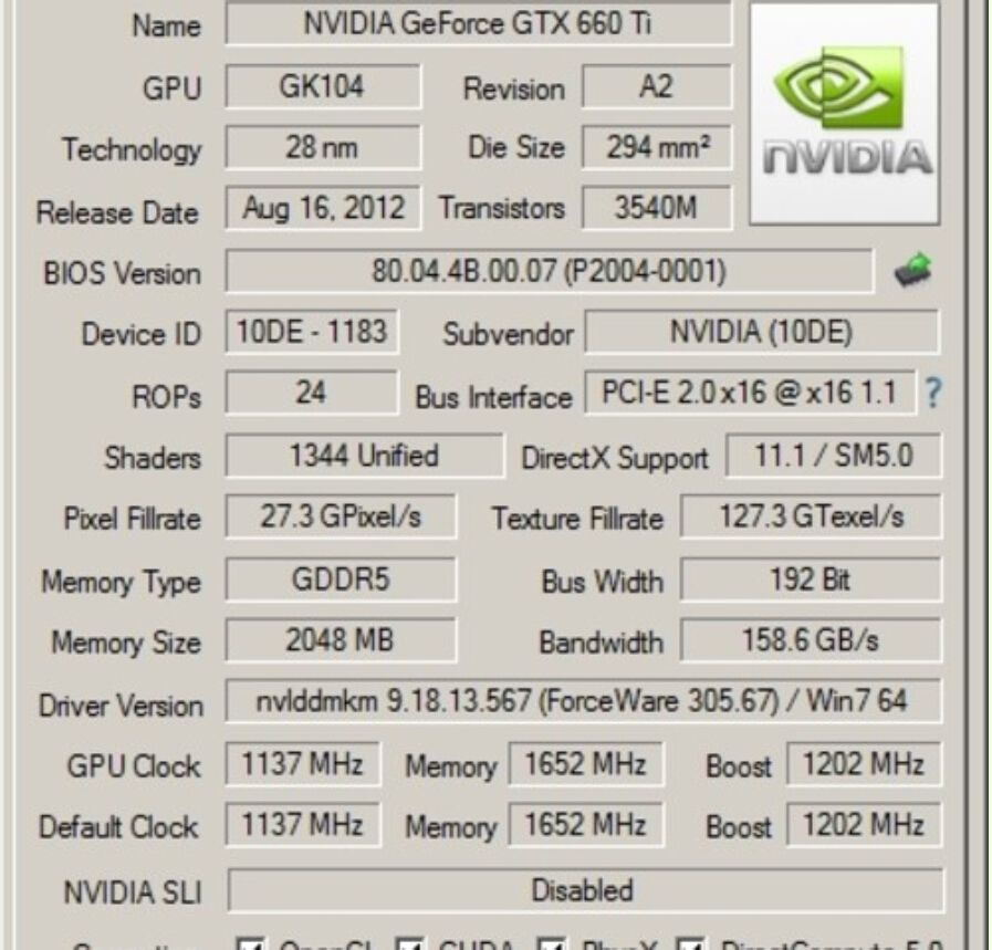 GeForce GTX 660 Ti