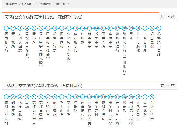 廣州公交花6路