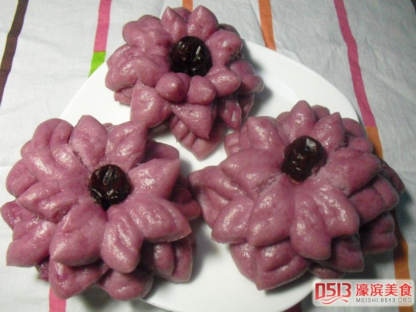 紫薯棗花饅頭