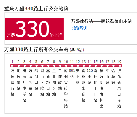 萬盛公交330路