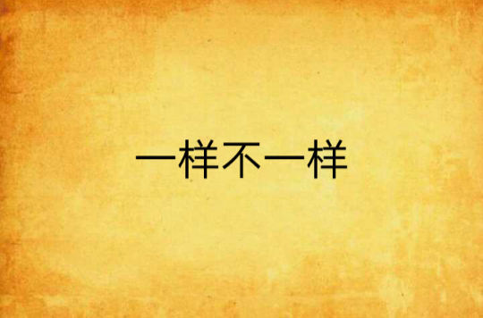 一樣不一樣(小說《一樣不一樣》)