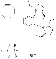 (-)-1,2-BIS（(2R,5R)-2,5-二乙基）苯（辛二烯）三氟甲烷磺醯鐒