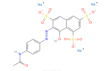 7-[[4-乙醯氨基苯基]偶氮]-8-羥基-1,3,6-萘三磺酸三鈉