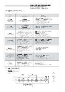 厚膜片式負溫度係數熱敏電阻器