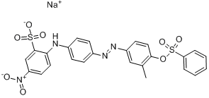 2-[[4-[[3-甲基-4-[（苯基磺醯基）氧基]苯基]偶氮]苯基]氨基]-5-硝基-苯磺酸單鈉鹽