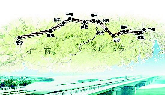 南廣鐵路線路