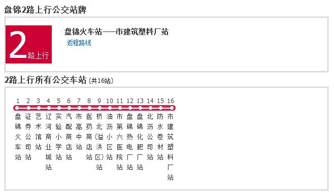 盤錦公交2路