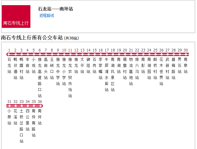 江津公交南石專線