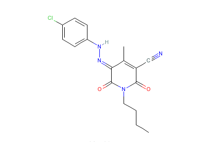 1-丁基-5-[（4-氯苯基）偶氮]-1,2-二氫-6-羥基-4-甲基-2-氧代-3-吡啶腈