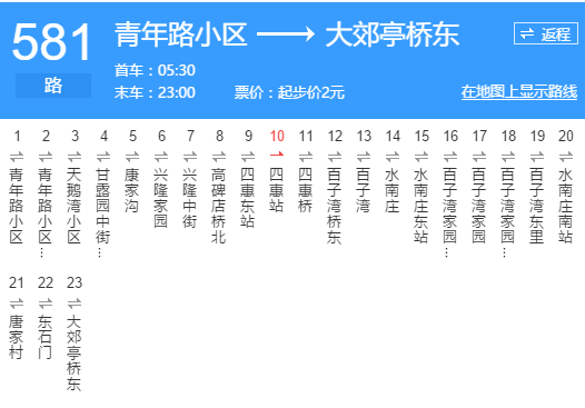 北京公交581路(北京市2016年改號的公交線路)