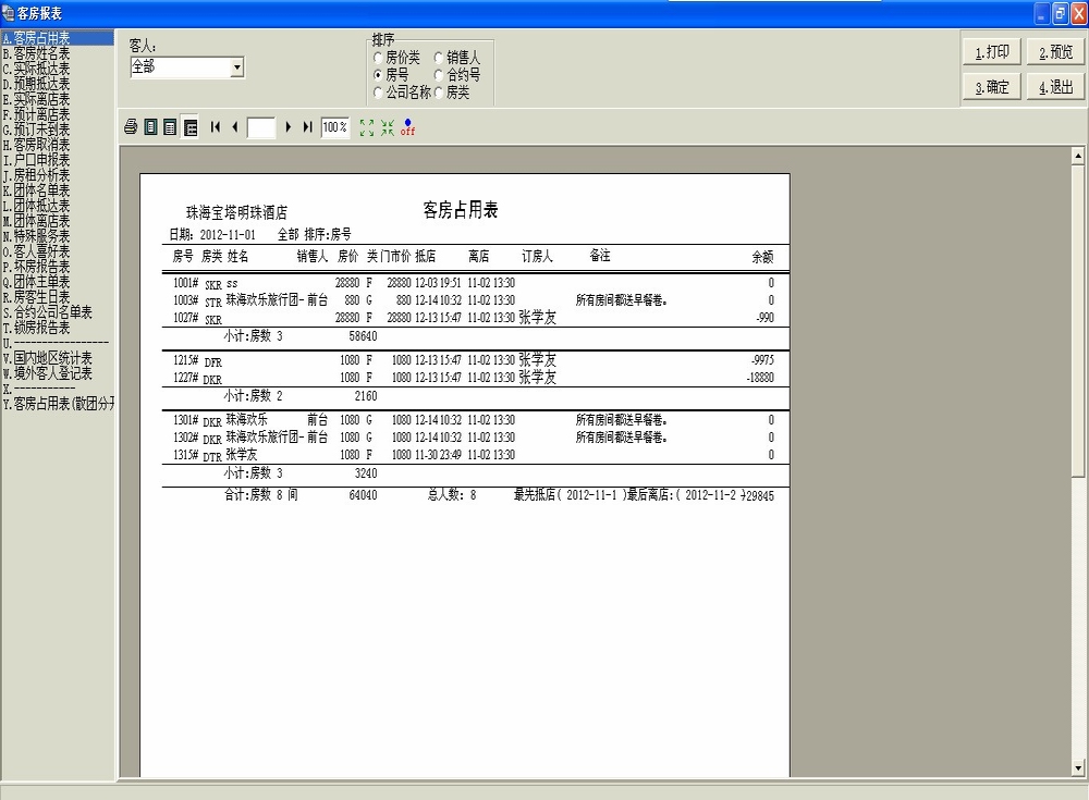 系統報表