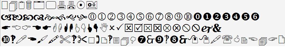 Wingdings2字元