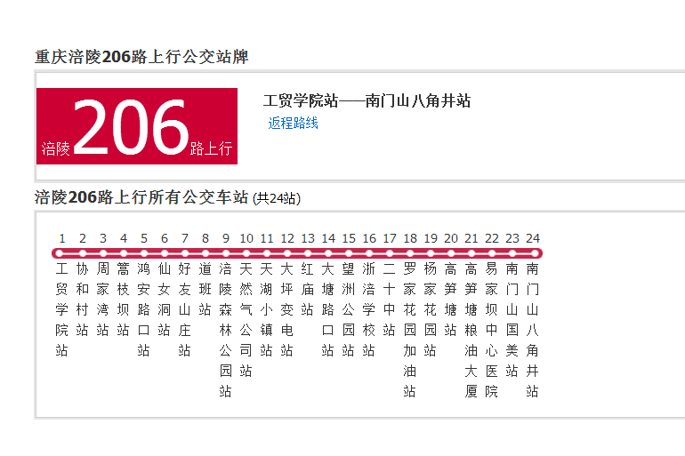 涪陵公交206路