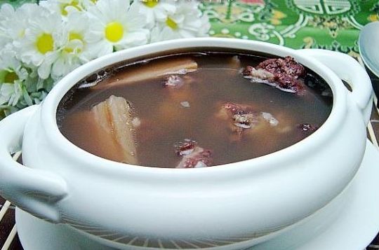 圓肉黑豆素肉湯