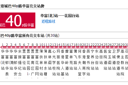 香港公交城巴40p路華富