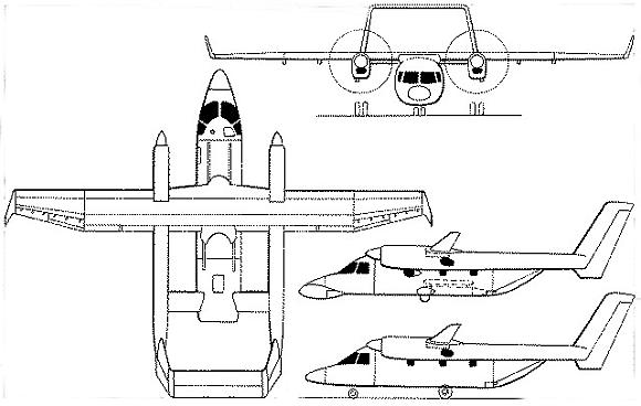 S-80運輸機三視圖