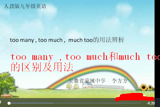 too many ,too much和much too的區別及用法