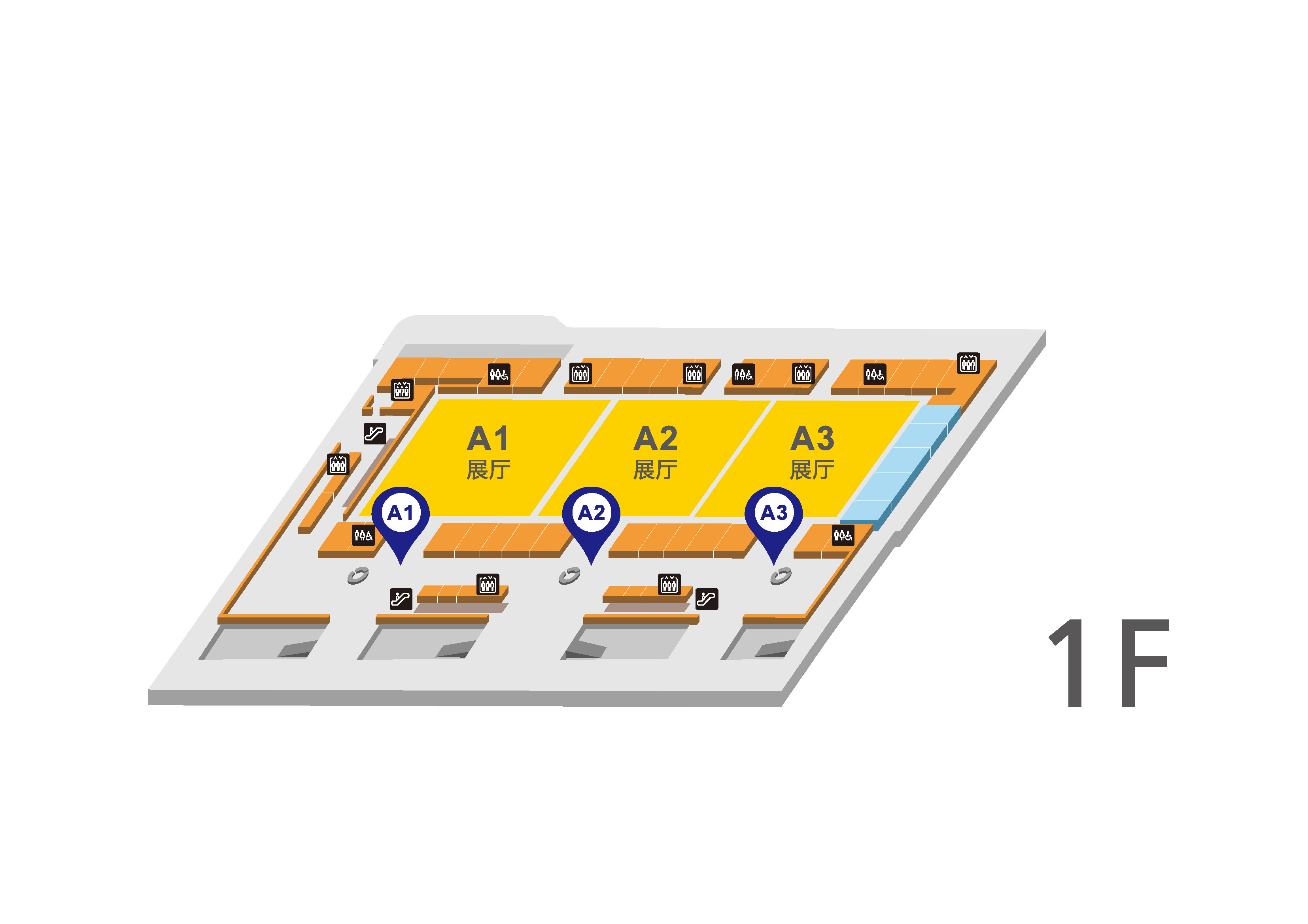 光博會展館1F分布圖
