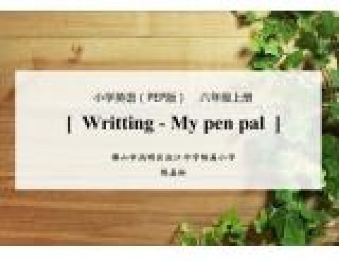 Writing-My Pen pal