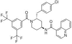 (2R,4S)-N-[1-[3,5-雙（三氟甲基）苯甲醯]-2-（4-氯苄基）哌啶-4-基]喹啉-4-甲醯胺