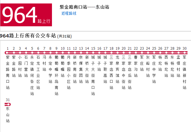 北京公交964路