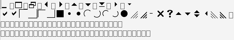 Marlett字型，同樣有符號在字型庫中無對應